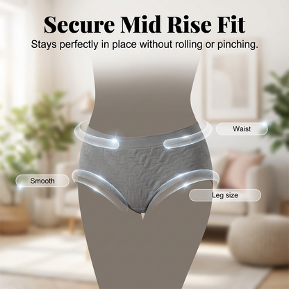 🌸64% Rabatt☁️6er-Pack nahtlose Komfort-Slips für Damen mit mittlerer Leibhöhe🌷