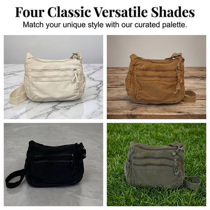 ✨Limited Offer: 64% Rabatt! 🕒Canvas-Tasche mit mehreren Fächern 🎒 Leicht und strapazierfähig, verstellbarer Schultergurt, kann als Schulter- oder Umhängetasche getragen werden 👜