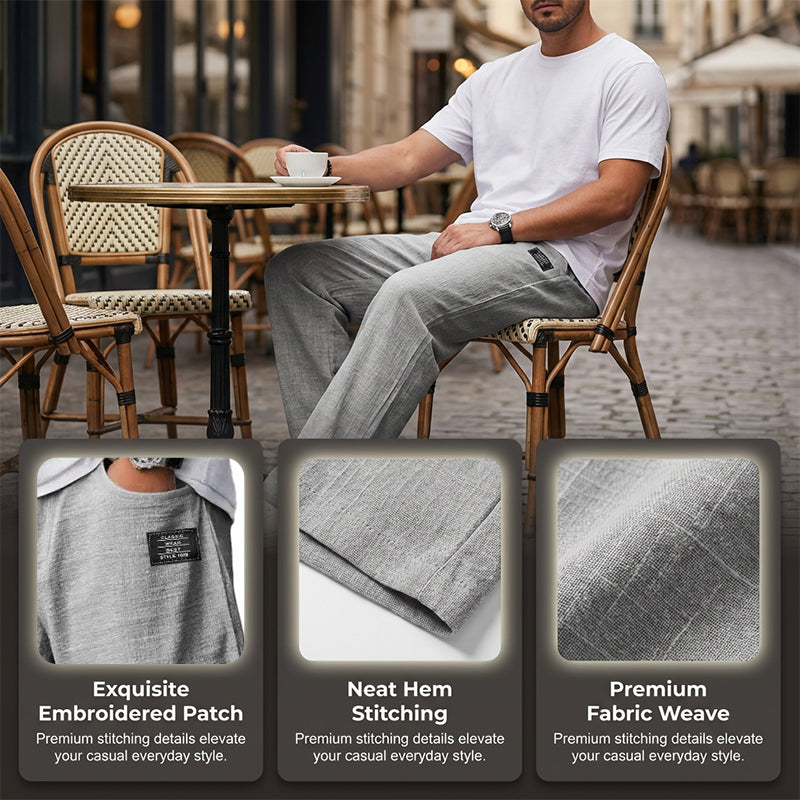 🌞 Frühling/Sommer Essential: Leichte Baumwoll-Leinen-Hose für Herren – Atmungsaktiv, bequem & stilvoll 👖✨