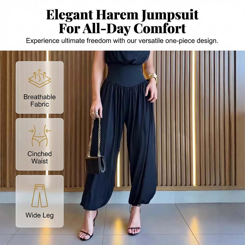 💪🔥 Mühelos powerful | Einteiliger eleganter Jumpsuit – gepolsterte Schultern + hoher Schlitz ✨ | Modern & sophisticated