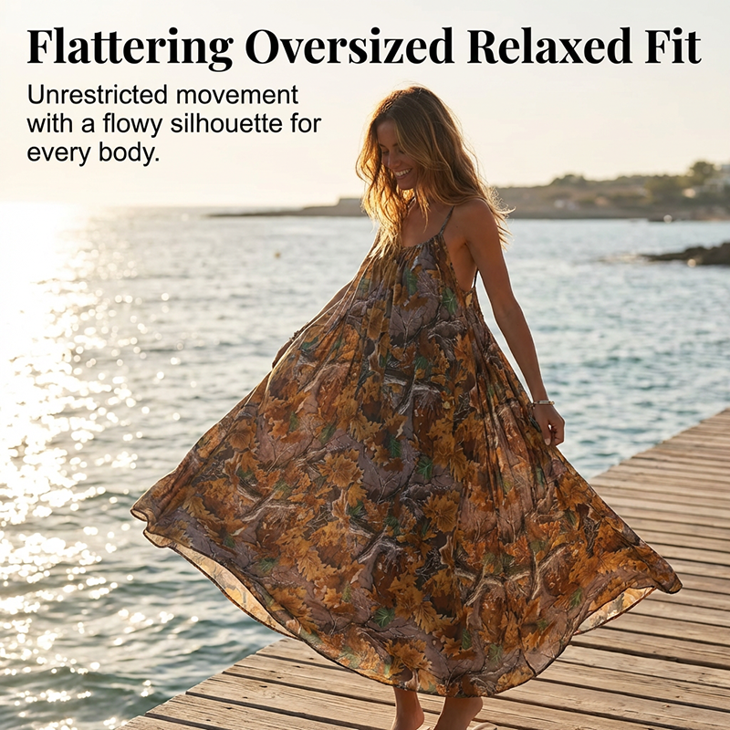 Sommerliches, rückenfreies Maxikleid mit Spaghettiträgern für Damen