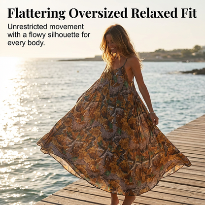 Sommerliches, rückenfreies Maxikleid mit Spaghettiträgern für Damen