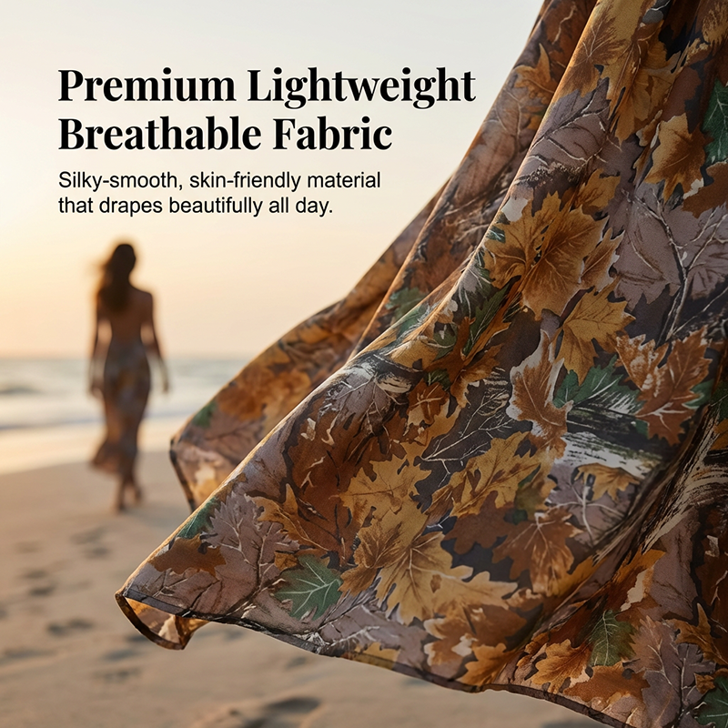 Sommerliches, rückenfreies Maxikleid mit Spaghettiträgern für Damen