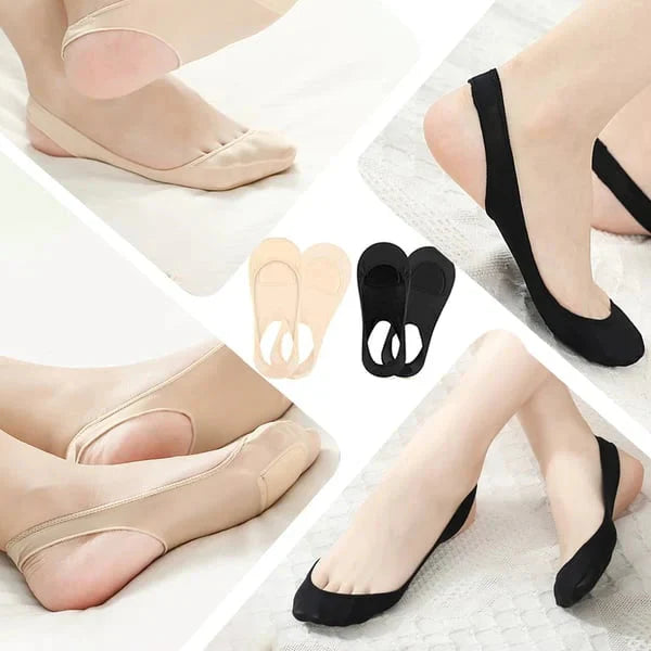 Nur 2,30€ pro Paar! 🧦 Silikon-Antirutschsocken – Vorfußpolsterung 🦶, ideal für Schuhe ohne Fersenriemen 👡, unsichtbarer Halt 🔒✨