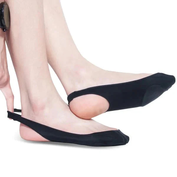 Nur 2,30€ pro Paar! 🧦 Silikon-Antirutschsocken – Vorfußpolsterung 🦶, ideal für Schuhe ohne Fersenriemen 👡, unsichtbarer Halt 🔒✨