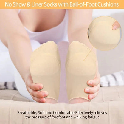 Nur 2,30€ pro Paar! 🧦 Silikon-Antirutschsocken – Vorfußpolsterung 🦶, ideal für Schuhe ohne Fersenriemen 👡, unsichtbarer Halt 🔒✨