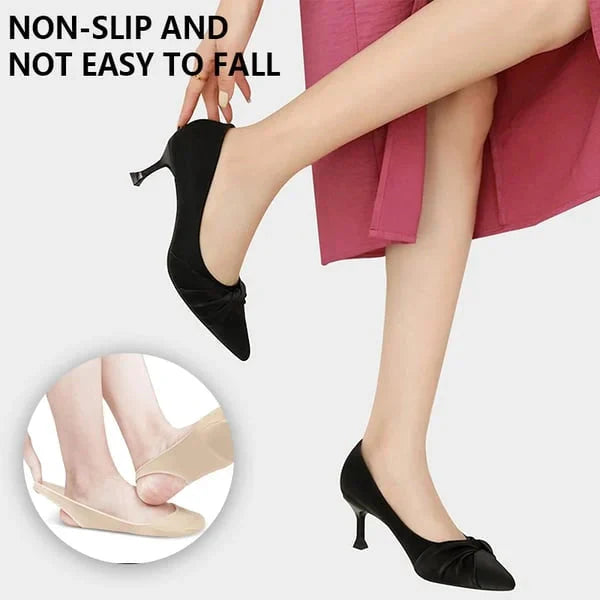 Nur 2,30€ pro Paar! 🧦 Silikon-Antirutschsocken – Vorfußpolsterung 🦶, ideal für Schuhe ohne Fersenriemen 👡, unsichtbarer Halt 🔒✨