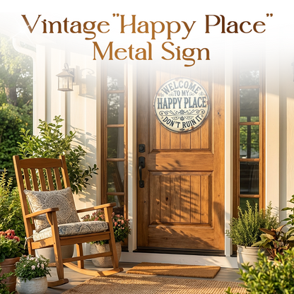 Vintage-Metallschild "Happy Place"