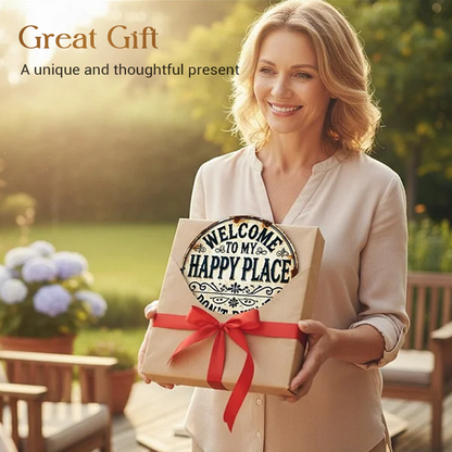 Vintage-Metallschild "Happy Place"