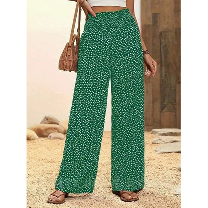 👖⏰ 50% RABATT nur für kurze Zeit! Damen-Hose mit gerafftem Hohem Bund & Weitem Bein – Leicht, vielseitig & eleganter Oversize-Style 🌿