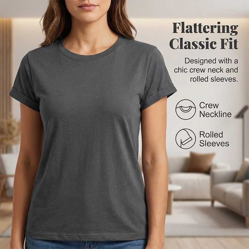 💶Nur 6 € pro Stück!!  5er-Pack Unifarbene Basic T-Shirts aus Baumwolle – Vielseitige Klassiker für deinen Kleiderschrank 🧳