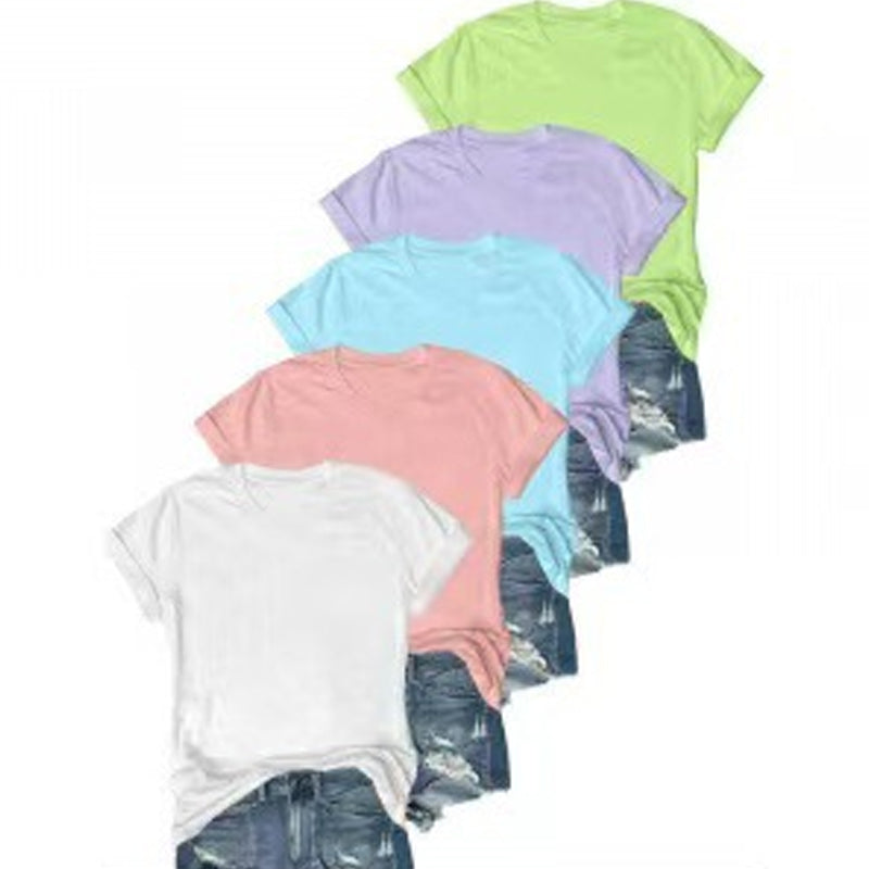💶Nur 6 € pro Stück!!  5er-Pack Unifarbene Basic T-Shirts aus Baumwolle – Vielseitige Klassiker für deinen Kleiderschrank 🧳