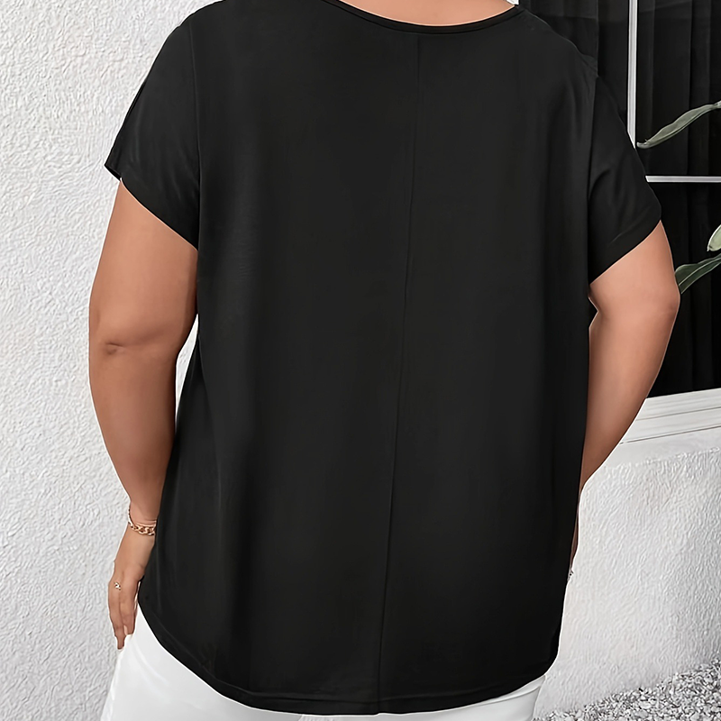 50 % Rabatt! V-Ausschnitt Oberteil mit Cut-outs – Seidig, luftig & elegant