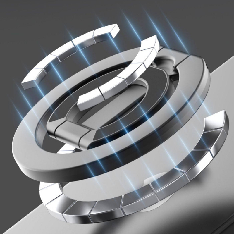 Hochwertiger doppelseitiger magnetischer Ring-Faltständer – Aus Zinklegierung, starker Magnet
