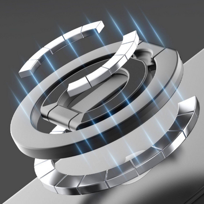 Hochwertiger doppelseitiger magnetischer Ring-Faltständer – Aus Zinklegierung, starker Magnet