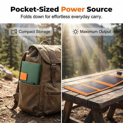 🔥 Ausverkauf – 50 % RABATT 🔥 Tragbares Solarpanel mit USB-Ladefunktion