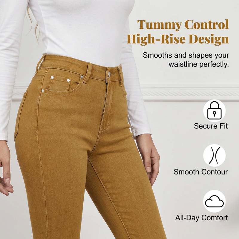 📢📢50 % Rabatt!! ⏰✨Damen High-Waist Stretch-Jeans | super elastisch & vielseitig kombinierbar👖