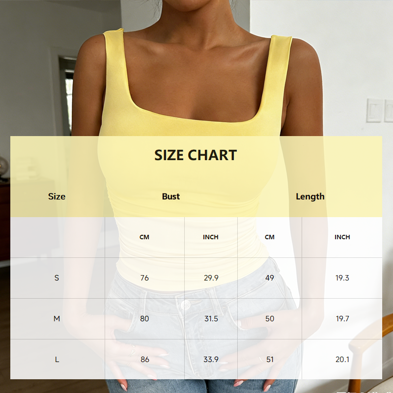 Women's Casual Square Neck Tank Top