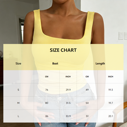 Women's Casual Square Neck Tank Top