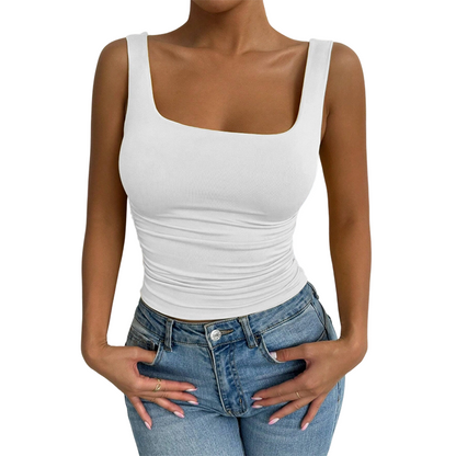 Women's Casual Square Neck Tank Top