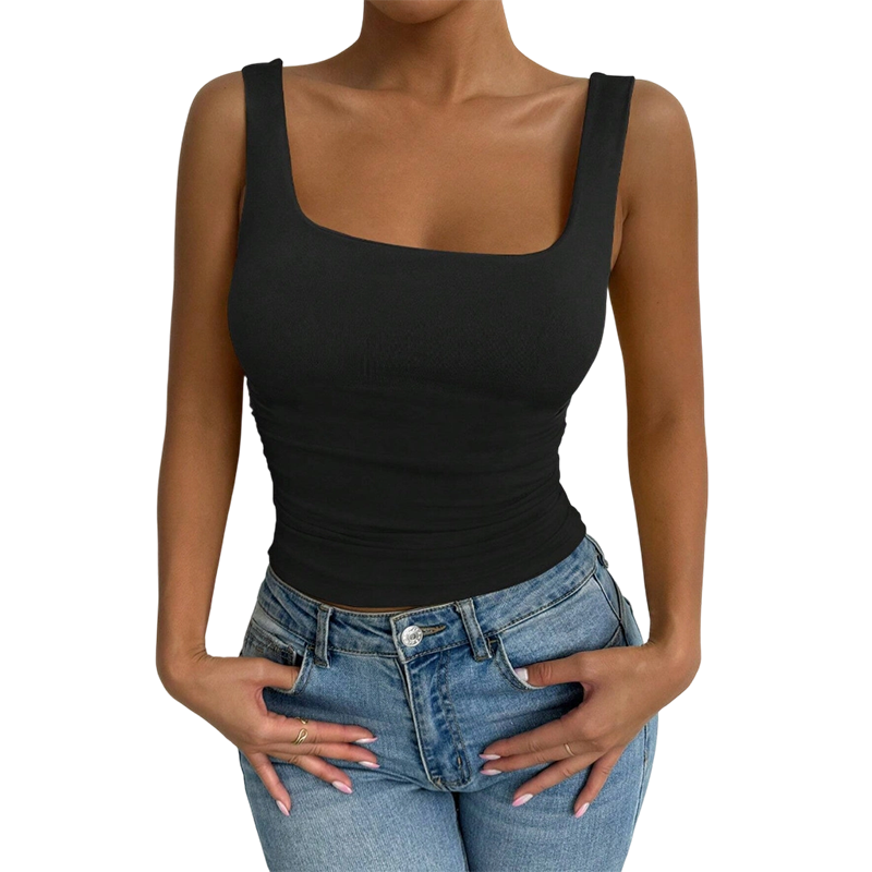 Women's Casual Square Neck Tank Top