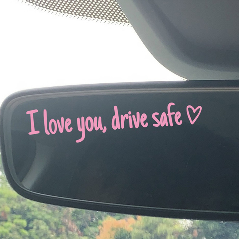 💖 „Ich liebe dich – fahr vorsichtig“ 🚗 Auto-Rückspiegel-Aufkleber 🔙