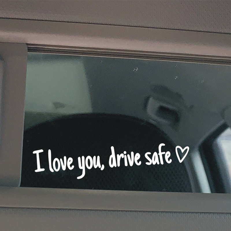 💖 „Ich liebe dich – fahr vorsichtig“ 🚗 Auto-Rückspiegel-Aufkleber 🔙