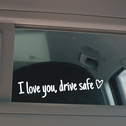 💖 „Ich liebe dich – fahr vorsichtig“ 🚗 Auto-Rückspiegel-Aufkleber 🔙