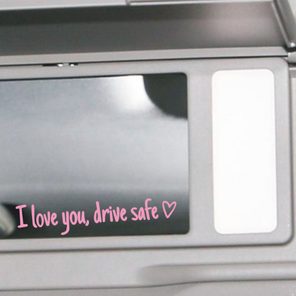 💖 „Ich liebe dich – fahr vorsichtig“ 🚗 Auto-Rückspiegel-Aufkleber 🔙