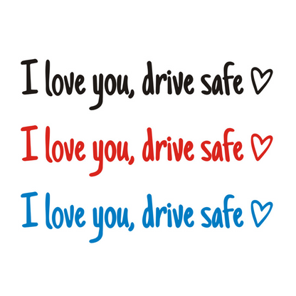 💖 „Ich liebe dich – fahr vorsichtig“ 🚗 Auto-Rückspiegel-Aufkleber 🔙