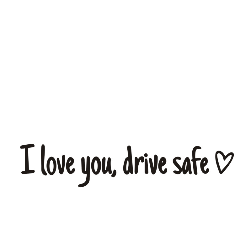 💖 „Ich liebe dich – fahr vorsichtig“ 🚗 Auto-Rückspiegel-Aufkleber 🔙