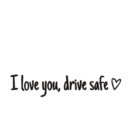 💖 „Ich liebe dich – fahr vorsichtig“ 🚗 Auto-Rückspiegel-Aufkleber 🔙