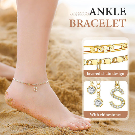 💎 Schmuck-Special: 1+1 gratis! ✨ Personalisierte Eleganz – Filigrane Gold-Fußkette für Ihren Sommer.