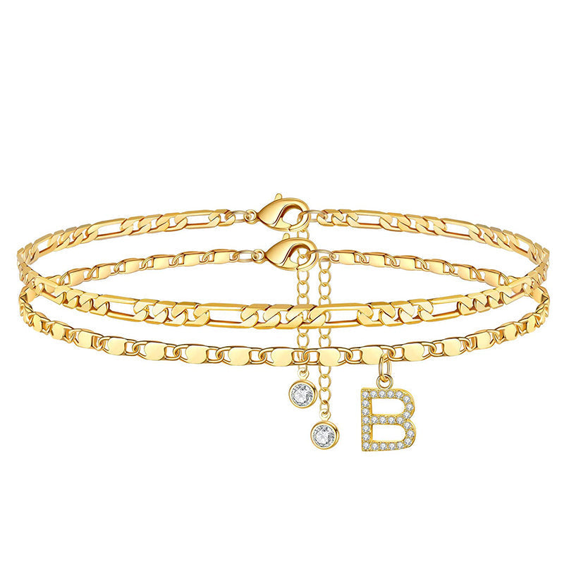 💎 Schmuck-Special: 1+1 gratis! ✨ Personalisierte Eleganz – Filigrane Gold-Fußkette für Ihren Sommer.