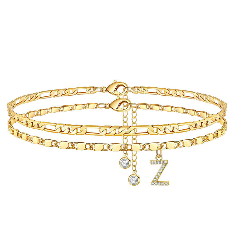 💎 Schmuck-Special: 1+1 gratis! ✨ Personalisierte Eleganz – Filigrane Gold-Fußkette für Ihren Sommer.