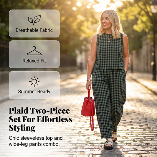 ⏰ 2026 NEUHEIT – 49% RABATT! 🔥🌞 Lässiger Sommer-Look im 2-Teile-Set – Ärmellos + Weite Hose – bequem & elegant 🧥👖 – perfekt für Büro, Reisen & Freizeit ✨