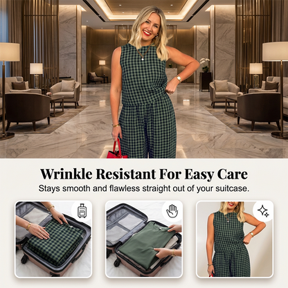 ⏰ 2026 NEUHEIT – 49% RABATT! 🔥🌞 Lässiger Sommer-Look im 2-Teile-Set – Ärmellos + Weite Hose – bequem & elegant 🧥👖 – perfekt für Büro, Reisen & Freizeit ✨