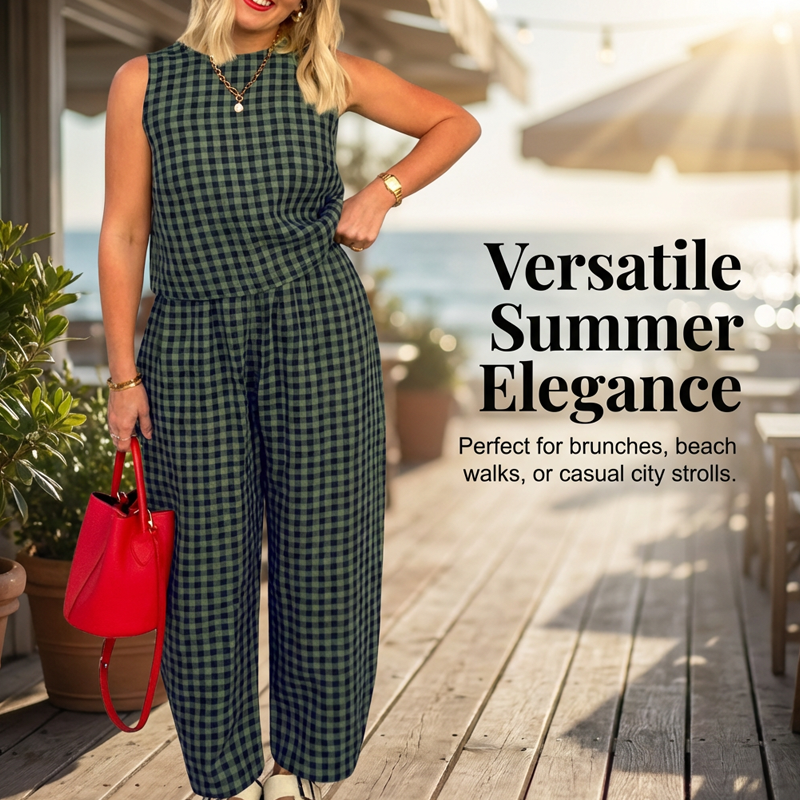 ⏰ 2026 NEUHEIT – 49% RABATT! 🔥🌞 Lässiger Sommer-Look im 2-Teile-Set – Ärmellos + Weite Hose – bequem & elegant 🧥👖 – perfekt für Büro, Reisen & Freizeit ✨