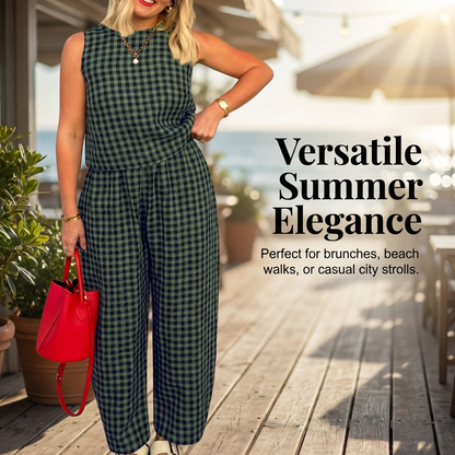 ⏰ 2026 NEUHEIT – 49% RABATT! 🔥🌞 Lässiger Sommer-Look im 2-Teile-Set – Ärmellos + Weite Hose – bequem & elegant 🧥👖 – perfekt für Büro, Reisen & Freizeit ✨