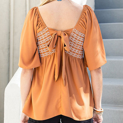 💥 49% erspart – Nur diese Woche! Elegantes Top mit eckigem Ausschnitt & Flatterärmeln | Figurschmeichelnd & vielseitig ☀️💐