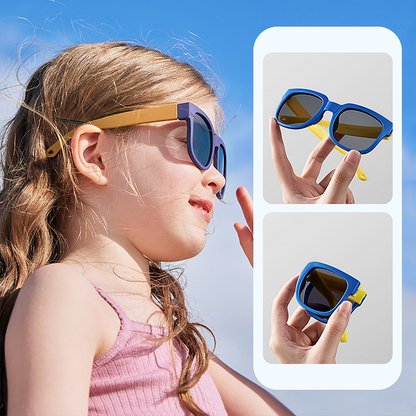 🔥 Nur noch wenige da! 50% Rabatt – UV400 polarisierte Kindersonnenbrille, faltbar & bruchfest ☀️