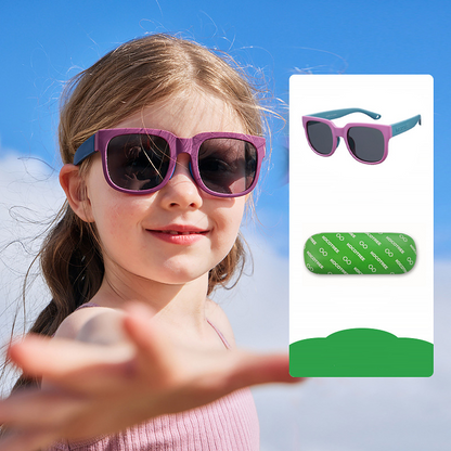 🔥 Nur noch wenige da! 50% Rabatt – UV400 polarisierte Kindersonnenbrille, faltbar & bruchfest ☀️