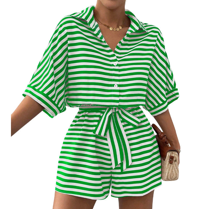 Chic Striped 2-Piece Summer Set