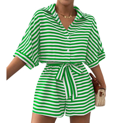 Chic Striped 2-Piece Summer Set
