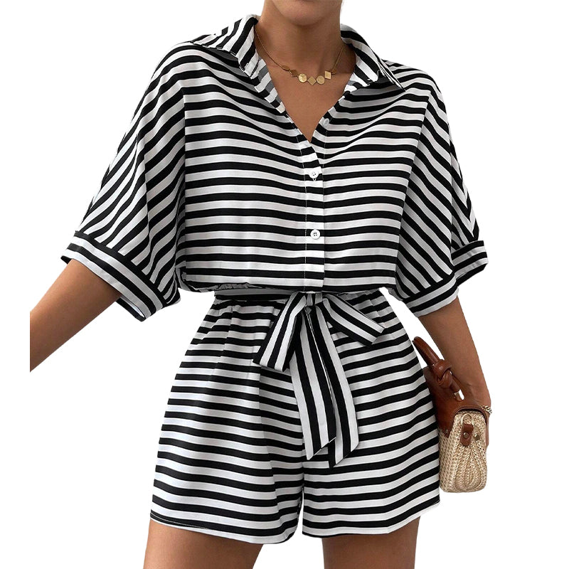 Chic Striped 2-Piece Summer Set