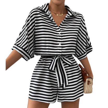 Chic Striped 2-Piece Summer Set