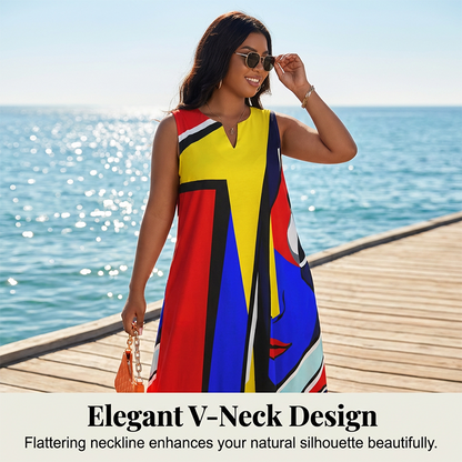 🎨 55% Rabatt! Künstlerisch bedrucktes, lockeres Sommer-Maxikleid – figurfreundlich + einzigartig im Stil + mühelos elegant 💃✨