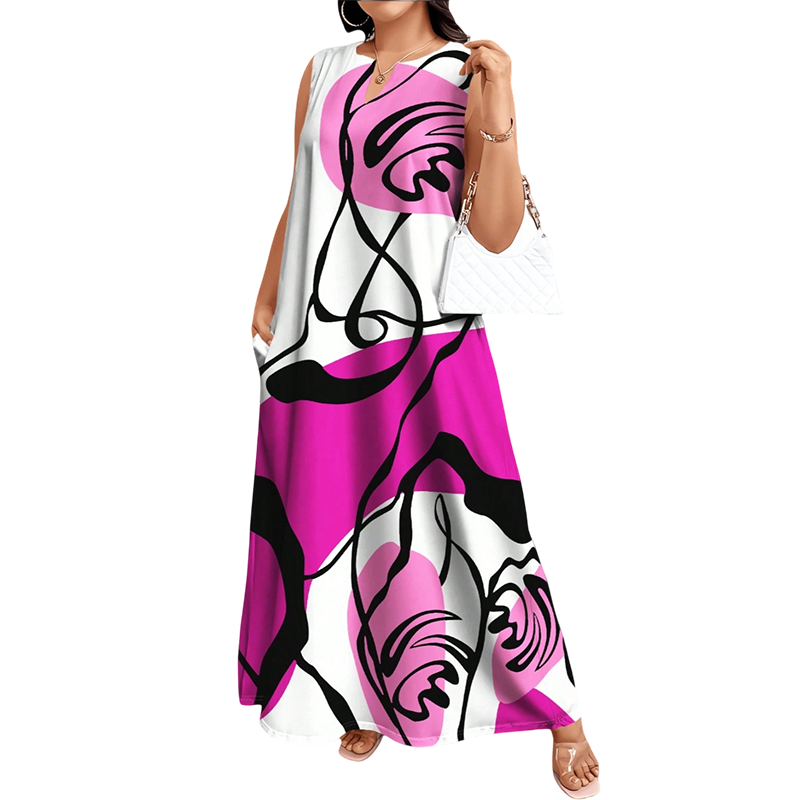 🎨 55% Rabatt! Künstlerisch bedrucktes, lockeres Sommer-Maxikleid – figurfreundlich + einzigartig im Stil + mühelos elegant 💃✨