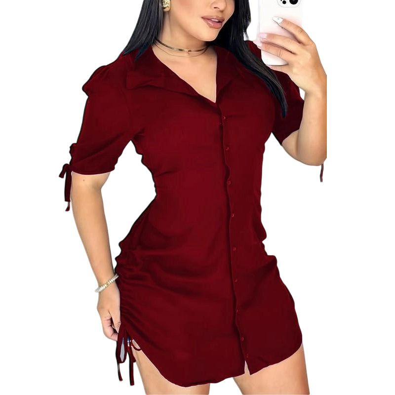 🌞 50% Rabatt!💎Damen Hemdkleid "Modern Curve" – Luftiger Mix aus Eleganz & Raffinesse