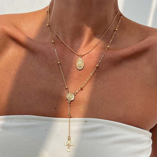✨ Mehrlagige Layering-Halskette – aus Kupfer + Legierung, farbbeständig – für den Alltag oder als Geschenk